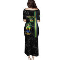 Custom Gabon Football Puletasi Go Les Pantheres - Black Ver