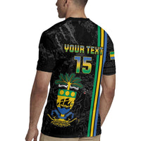 Custom Gabon Football Rugby Jersey Go Les Pantheres - Black Ver