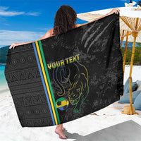 Custom Gabon Football Sarong Go Les Pantheres - Black Ver