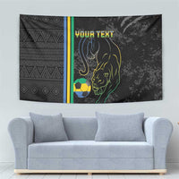 Custom Gabon Football Tapestry Go Les Pantheres - Black Ver