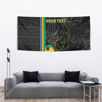Custom Gabon Football Tapestry Go Les Pantheres - Black Ver