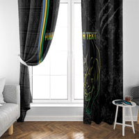 Custom Gabon Football Window Curtain Go Les Pantheres - Black Ver