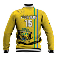 Custom Gabon Football Baseball Jacket Go Les Pantheres - Yellow Ver