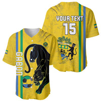 Custom Gabon Football Baseball Jersey Go Les Pantheres - Yellow Ver