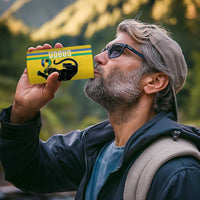 Custom Gabon Football 4 in 1 Can Cooler Tumbler Go Les Pantheres - Yellow Ver