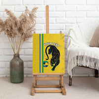 Custom Gabon Football Canvas Wall Art Go Les Pantheres - Yellow Ver