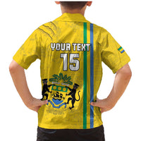 Custom Gabon Football Family Matching Mermaid Dress and Hawaiian Shirt Go Les Pantheres - Yellow Ver