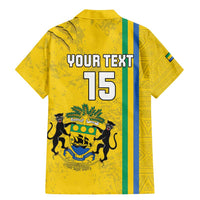 Custom Gabon Football Family Matching Mermaid Dress and Hawaiian Shirt Go Les Pantheres - Yellow Ver