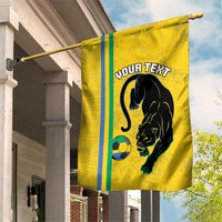 Custom Gabon Football Garden Flag Go Les Pantheres - Yellow Ver