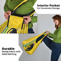 Custom Gabon Football Grocery Bag Go Les Pantheres - Yellow Ver