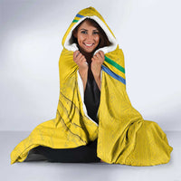 Custom Gabon Football Hooded Blanket Go Les Pantheres - Yellow Ver