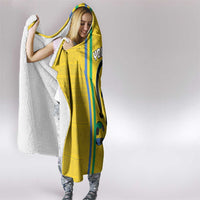 Custom Gabon Football Hooded Blanket Go Les Pantheres - Yellow Ver