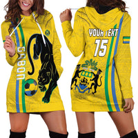 Custom Gabon Football Hoodie Dress Go Les Pantheres - Yellow Ver