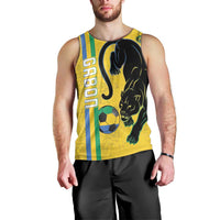 Custom Gabon Football Men Tank Top Go Les Pantheres - Yellow Ver