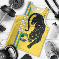 Custom Gabon Football Men Tank Top Go Les Pantheres - Yellow Ver