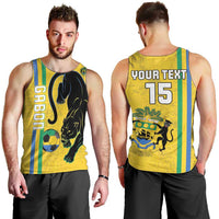 Custom Gabon Football Men Tank Top Go Les Pantheres - Yellow Ver