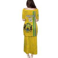 Custom Gabon Football Puletasi Go Les Pantheres - Yellow Ver