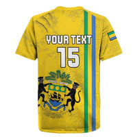 Custom Gabon Football Rugby Jersey Go Les Pantheres - Yellow Ver