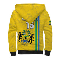 Custom Gabon Football Sherpa Hoodie Go Les Pantheres - Yellow Ver