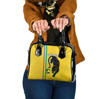 Custom Gabon Football Shoulder Handbag Go Les Pantheres - Yellow Ver