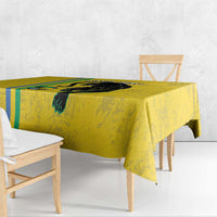 Custom Gabon Football Tablecloth Go Les Pantheres - Yellow Ver
