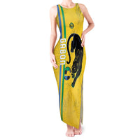 Custom Gabon Football Tank Maxi Dress Go Les Pantheres - Yellow Ver