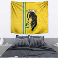 Custom Gabon Football Tapestry Go Les Pantheres - Yellow Ver