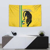 Custom Gabon Football Tapestry Go Les Pantheres - Yellow Ver