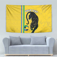 Custom Gabon Football Tapestry Go Les Pantheres - Yellow Ver