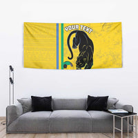 Custom Gabon Football Tapestry Go Les Pantheres - Yellow Ver