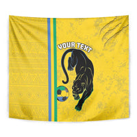Custom Gabon Football Tapestry Go Les Pantheres - Yellow Ver