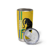 Custom Gabon Football Tumbler Cup Go Les Pantheres - Yellow Ver