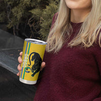 Custom Gabon Football Tumbler Cup Go Les Pantheres - Yellow Ver