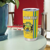 Custom Gabon Football Tumbler Cup Go Les Pantheres - Yellow Ver
