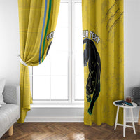 Custom Gabon Football Window Curtain Go Les Pantheres - Yellow Ver