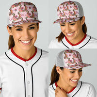 Kentucky Lucky Horseshoe Floral Baseball Net Cap Vintage Western Pattern