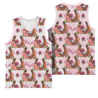 Kentucky Lucky Horseshoe Floral Basketball Jersey Vintage Western Pattern