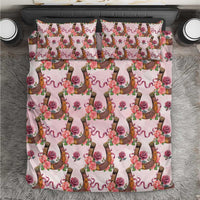 Kentucky Lucky Horseshoe Floral Bedding Set Vintage Western Pattern
