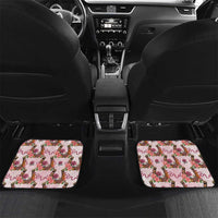 Kentucky Lucky Horseshoe Floral Car Mats Vintage Western Pattern