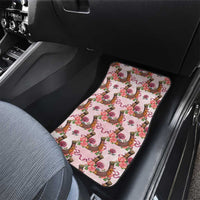 Kentucky Lucky Horseshoe Floral Car Mats Vintage Western Pattern