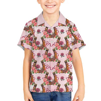 Kentucky Lucky Horseshoe Floral Hawaiian Shirt Vintage Western Pattern