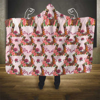 Kentucky Lucky Horseshoe Floral Hooded Blanket Vintage Western Pattern