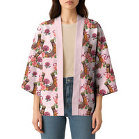 Kentucky Lucky Horseshoe Floral Kimono Vintage Western Pattern