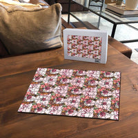 Kentucky Lucky Horseshoe Floral Puzzle Vintage Western Pattern