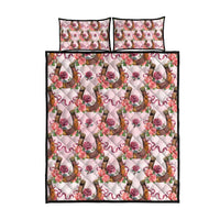Kentucky Lucky Horseshoe Floral Quilt Bed Set Vintage Western Pattern