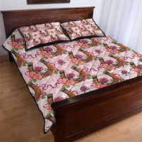 Kentucky Lucky Horseshoe Floral Quilt Bed Set Vintage Western Pattern