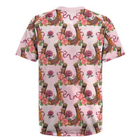 Kentucky Lucky Horseshoe Floral Rugby Jersey Vintage Western Pattern