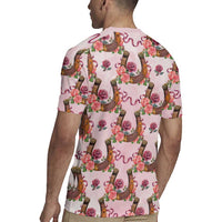 Kentucky Lucky Horseshoe Floral Rugby Jersey Vintage Western Pattern