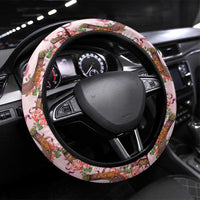Kentucky Lucky Horseshoe Floral Steering Wheel Cover Vintage Western Pattern