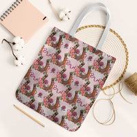 Kentucky Lucky Horseshoe Floral Tote Bag Vintage Western Pattern